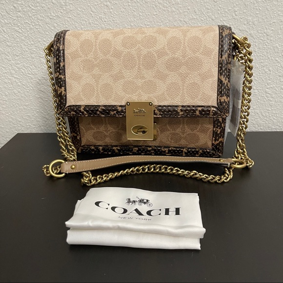 Coach
Hutton Coated Canvas Signature Block & Snake Shoulder Bag - Picture 11 of 11